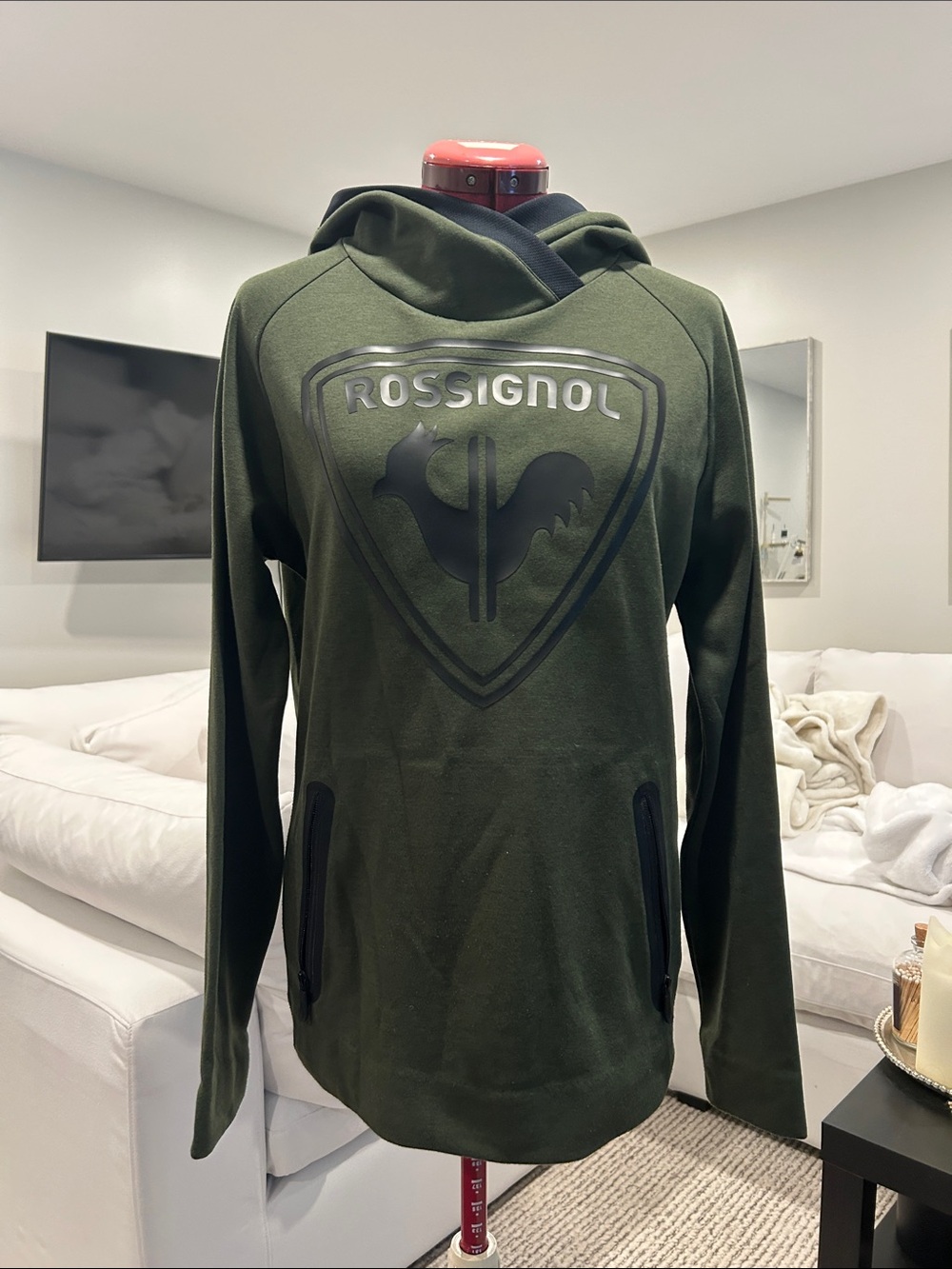 Rossignol Olive Green Logo Hooded Pullover